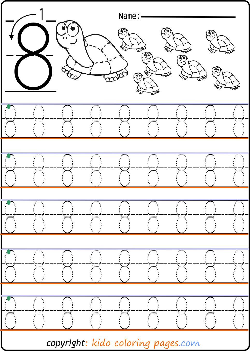 Number tracing worksheets archives