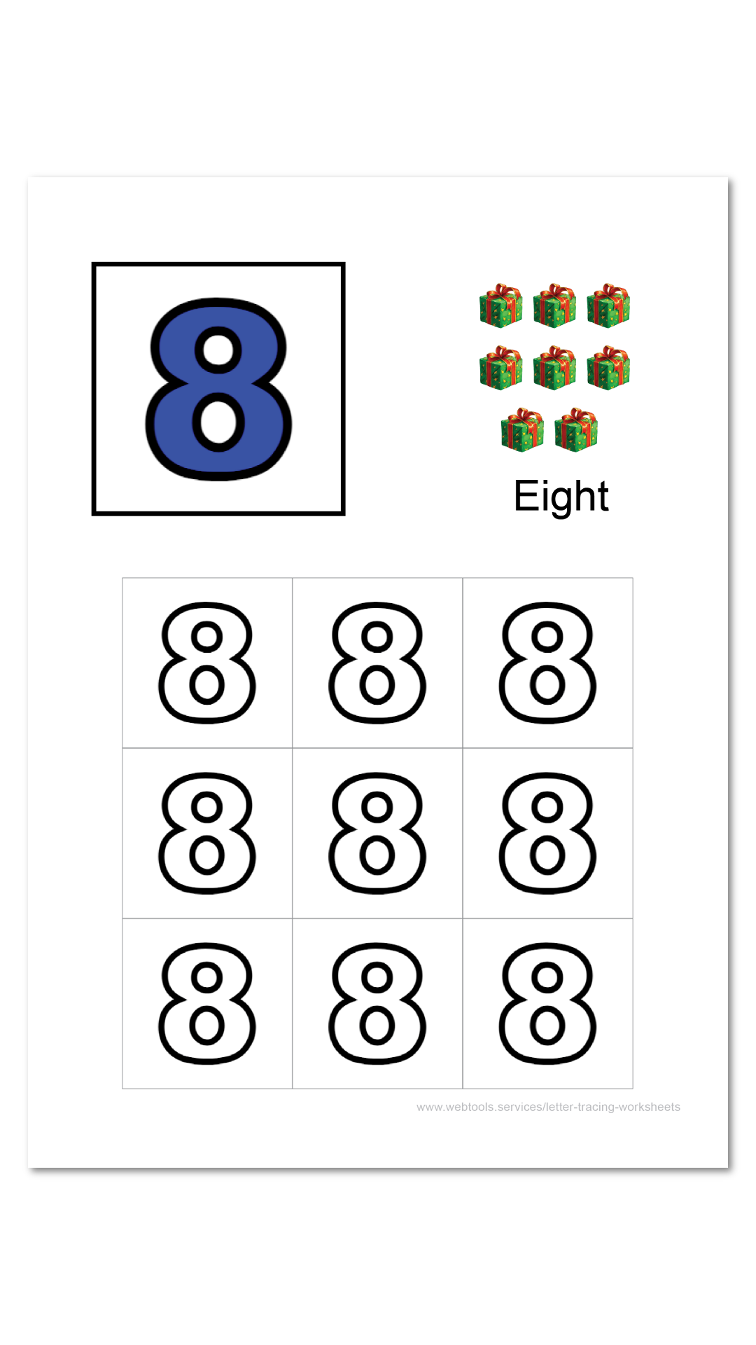 Number coloring sheet