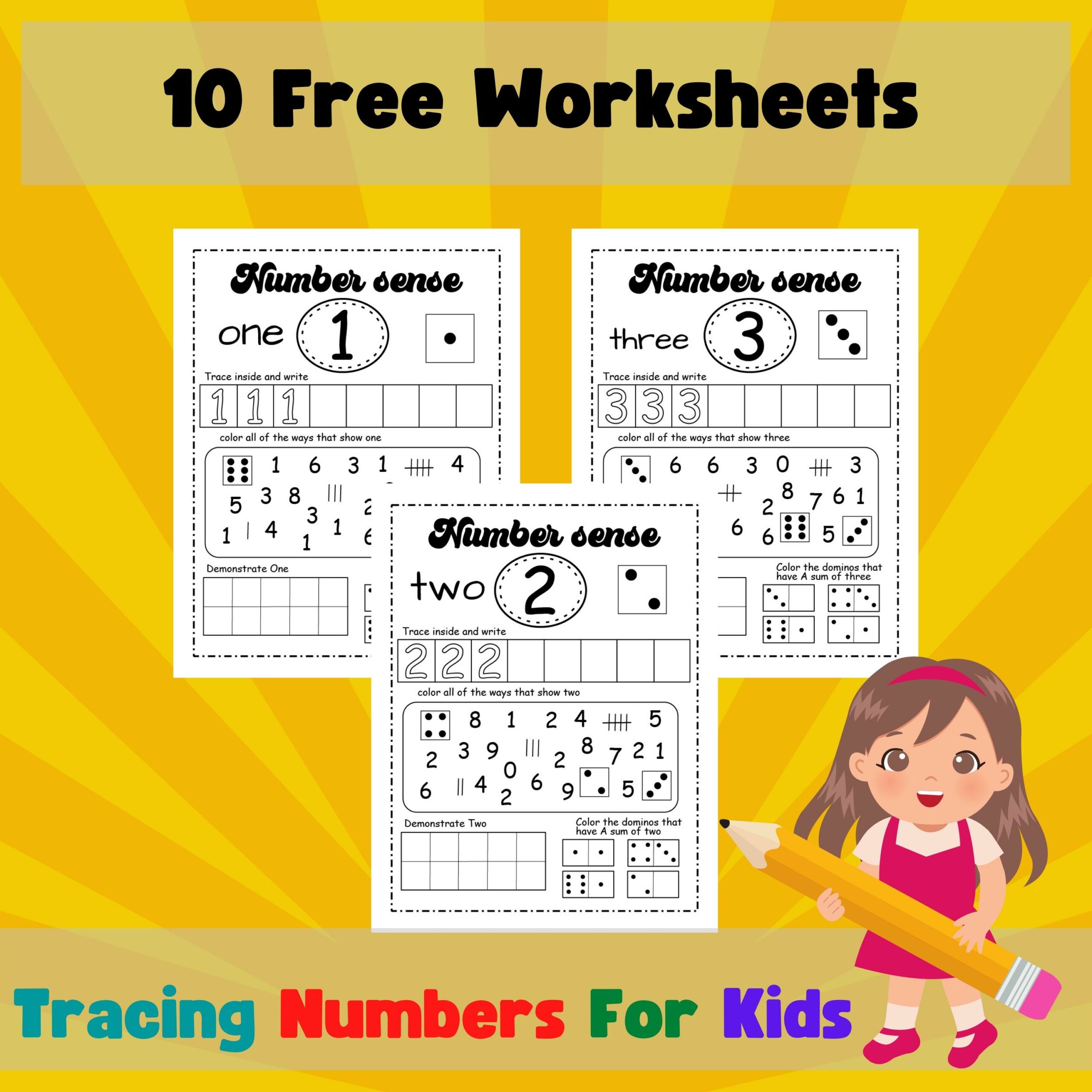 Preschool tracing numbers pre