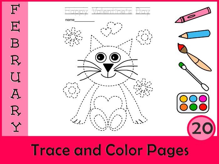 Trace and color activities holiday bundle fine motor tracing skills editable teaching resources