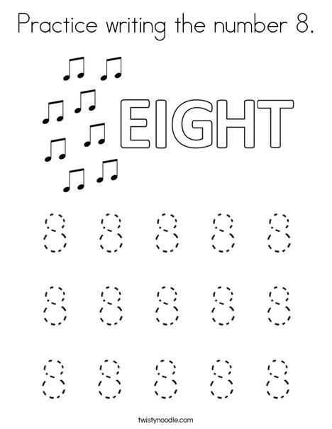 Practice writing the number coloring page