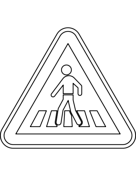 Pedestrian crossing sign in portugal coloring page free printable coloring pages