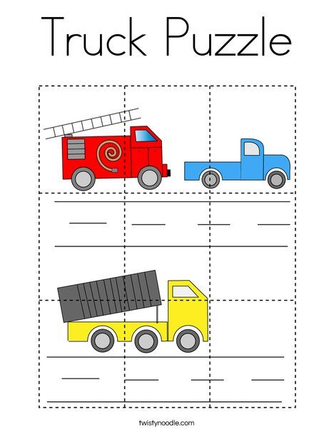Truck puzzle coloring page truck coloring pages pattern coloring pages coloring pages