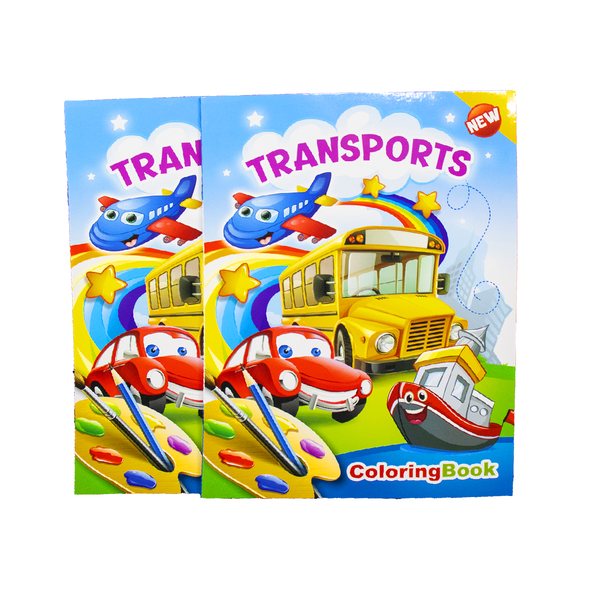 Coloring book for children pictures of transportation size xcm