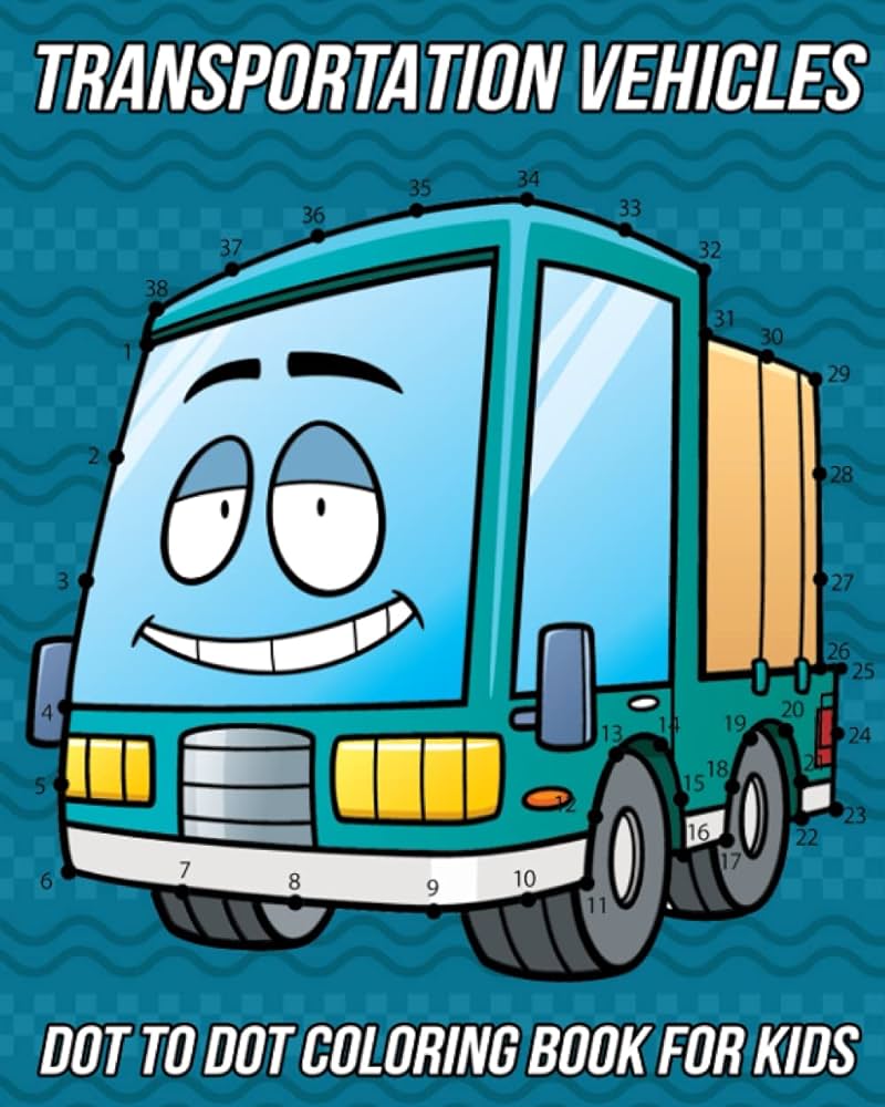 Transportation vehicles dot to dot coloring book for kids preschool fun activity puzzle game for boys and girls filled with things that go cars trucks and more by zentangle designs mezzo