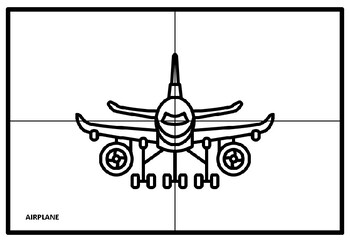 Transportation vehicles collaborative art puzzle project coloring pages