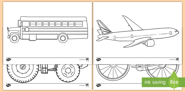 Transportation coloring sheets teacher