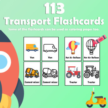 Transport posters transport flashcards tansportation coloring pages