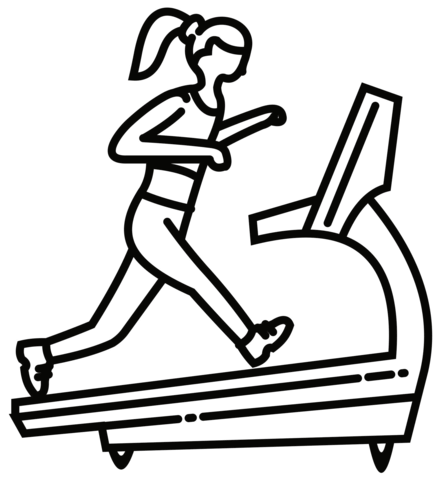 Treadmill coloring page free printable coloring pages