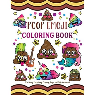Poop emoji coloring book funny emoji poop kuwit