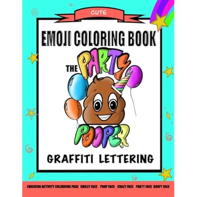 Cute emoji lorg book with graffiti letterg dia
