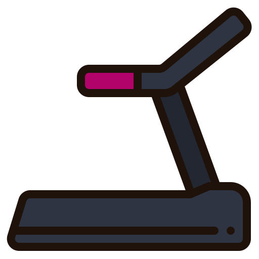 Treadmill generic outline color icon