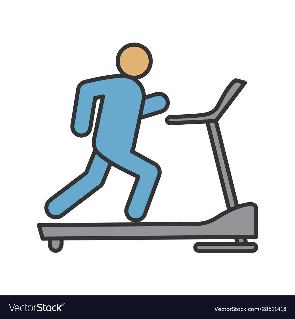 Treadmill color icon royalty free vector image