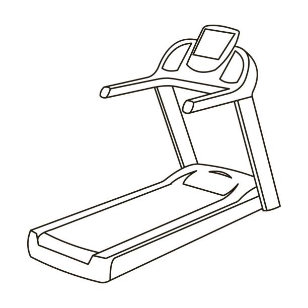 Treadmill icon outline single sport icon from the big fitness healthy workout outline stock illustration