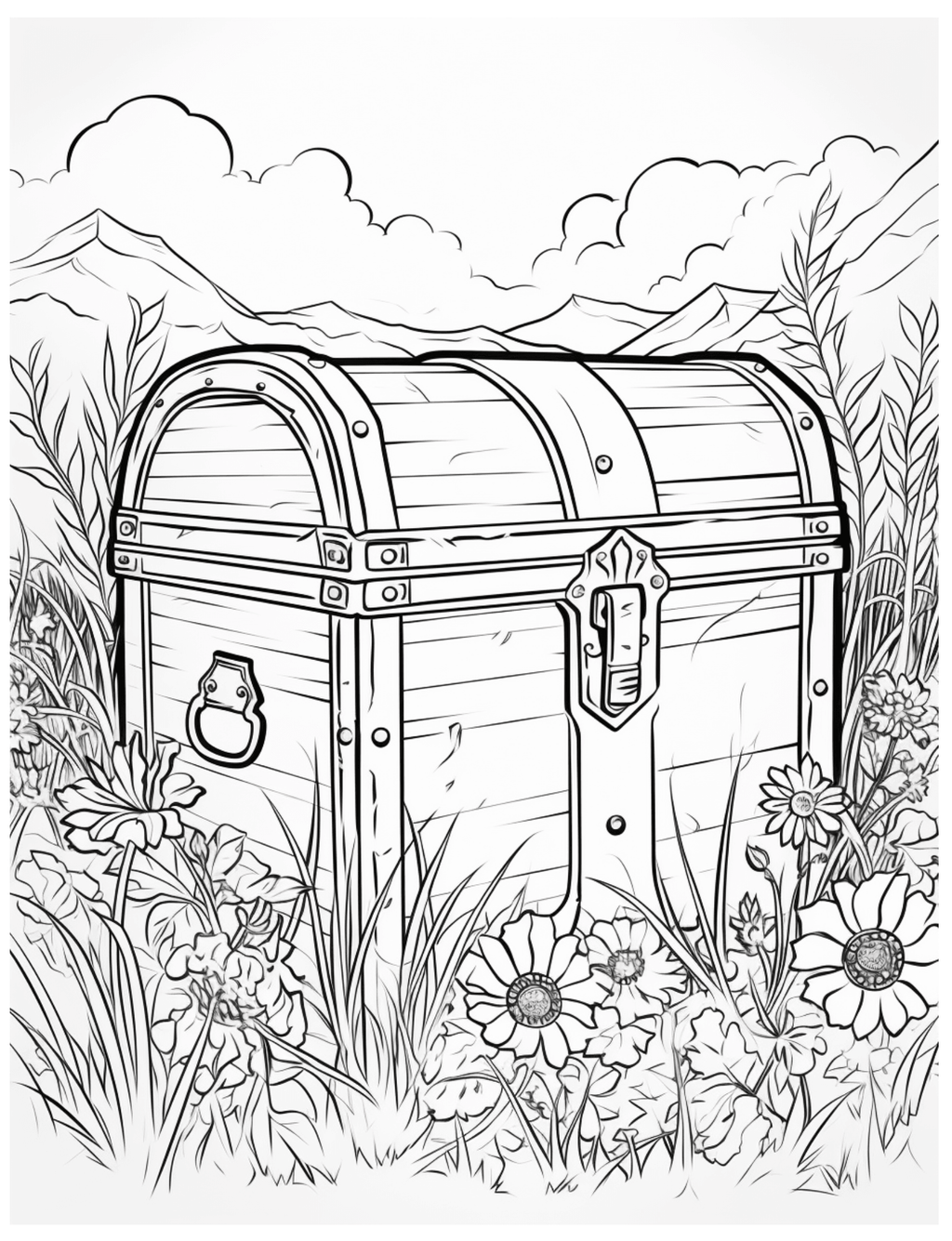 Parable of treasure in a field coloring page coloring page