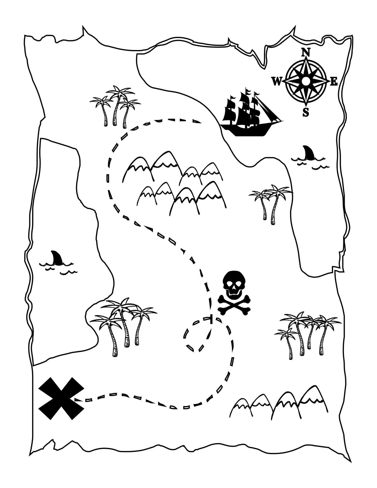 Printable treasure map kids activity â lets diy it all â with kritsyn merkley