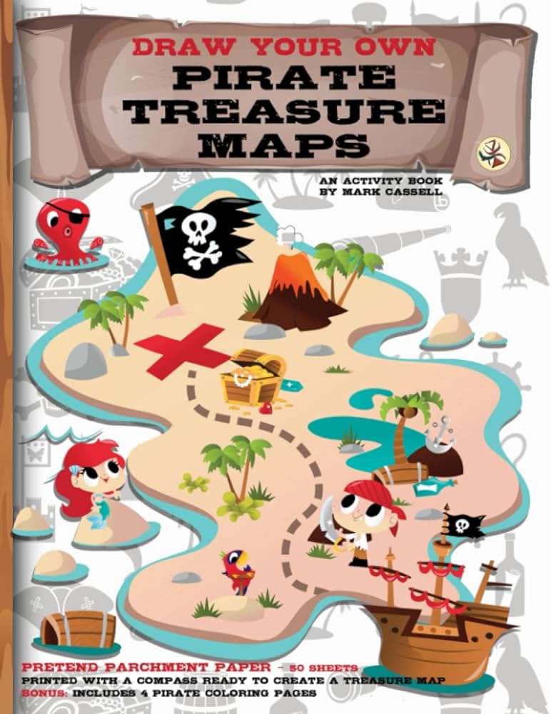 Draw your own pirate treasure maps activity book