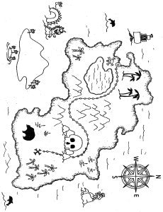 Treasure map templates â printable games