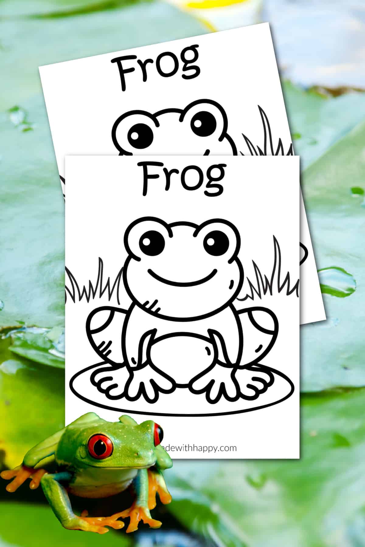 Free frog coloring page printable