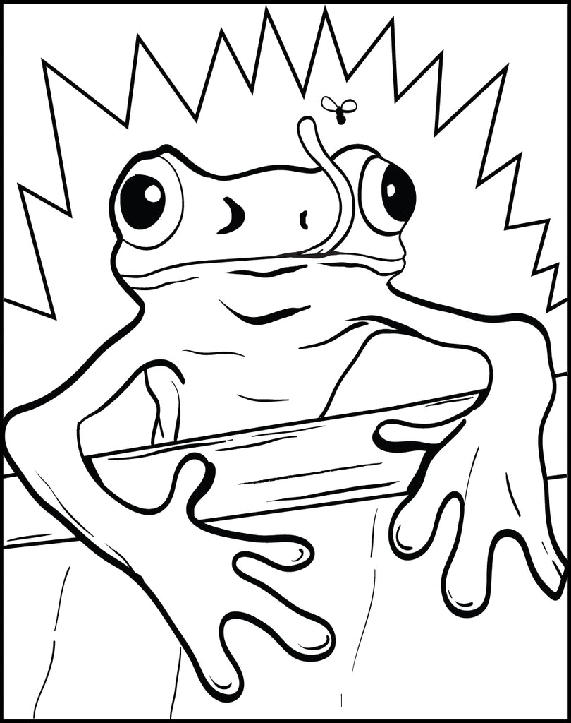 Printable frog coloring page for kids â
