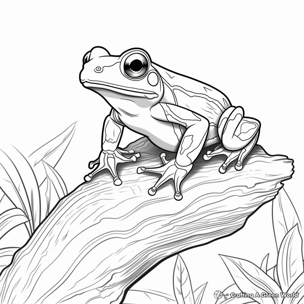 Tree frog coloring pages
