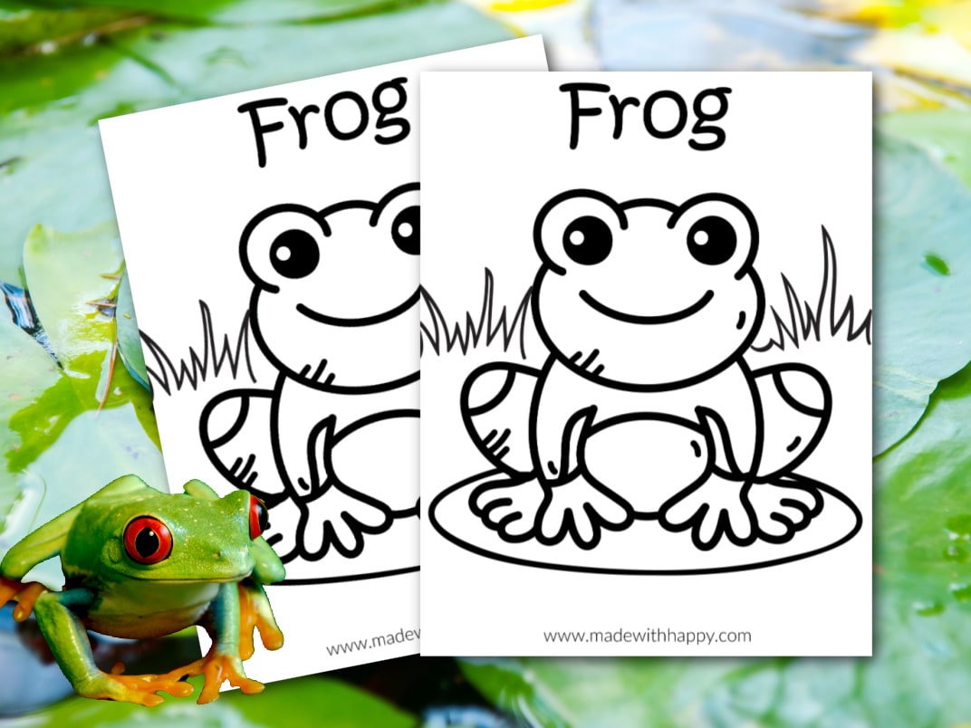 Free frog coloring page printable