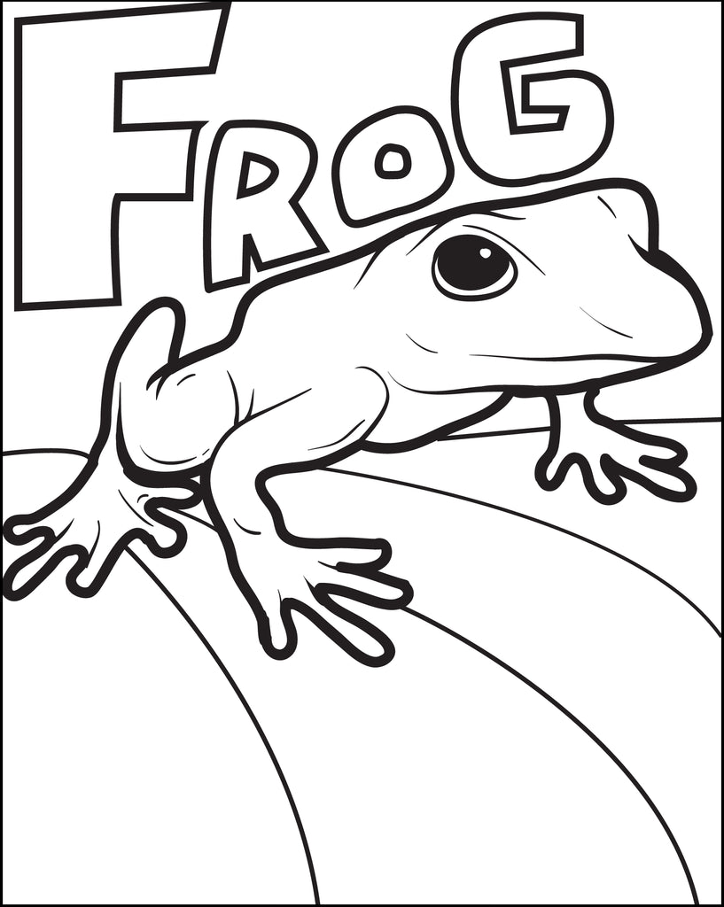 Printable frog coloring page for kids â