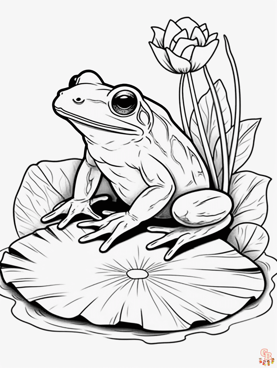 Free printable frog coloring pages by