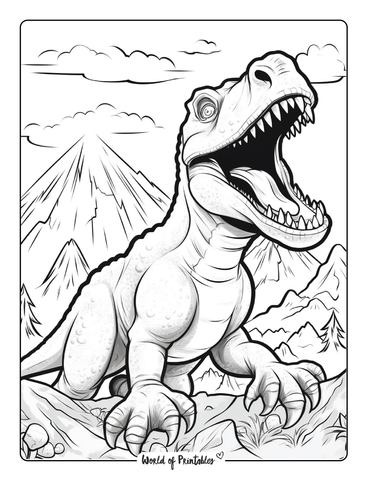 T rex coloring pages