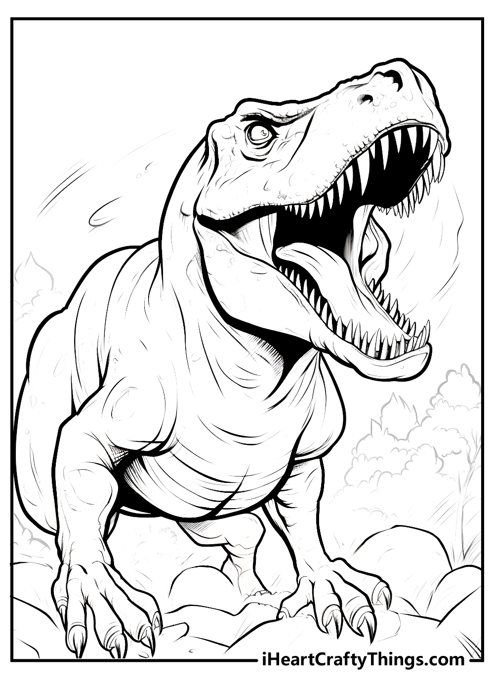 Tyrannosaurus coloring pages free printables