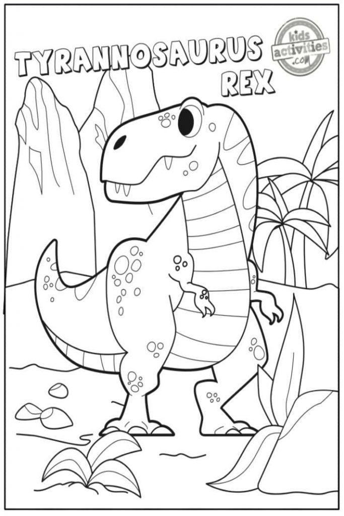 T rex coloring pages kids can print color kids activities blog