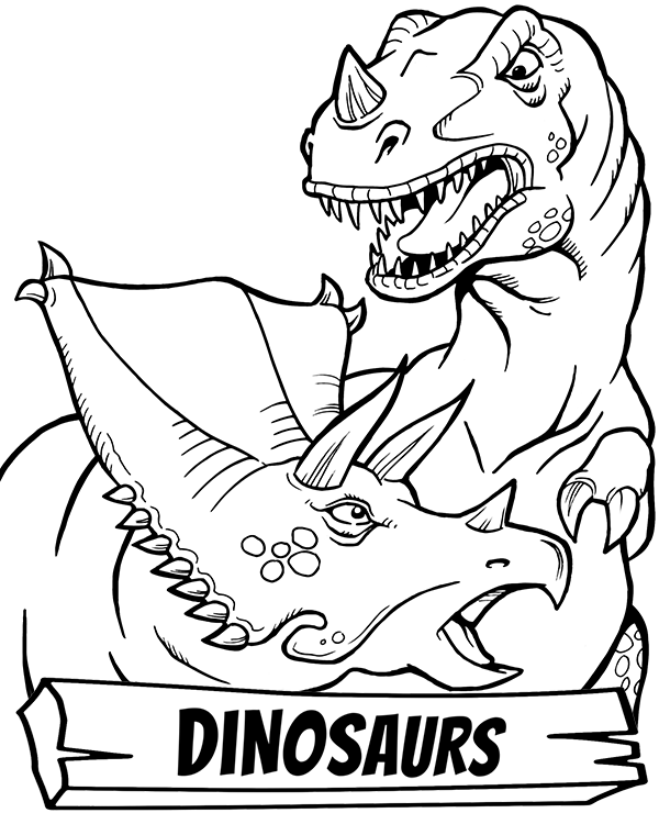 Printable dinosaur coloring pages sheets