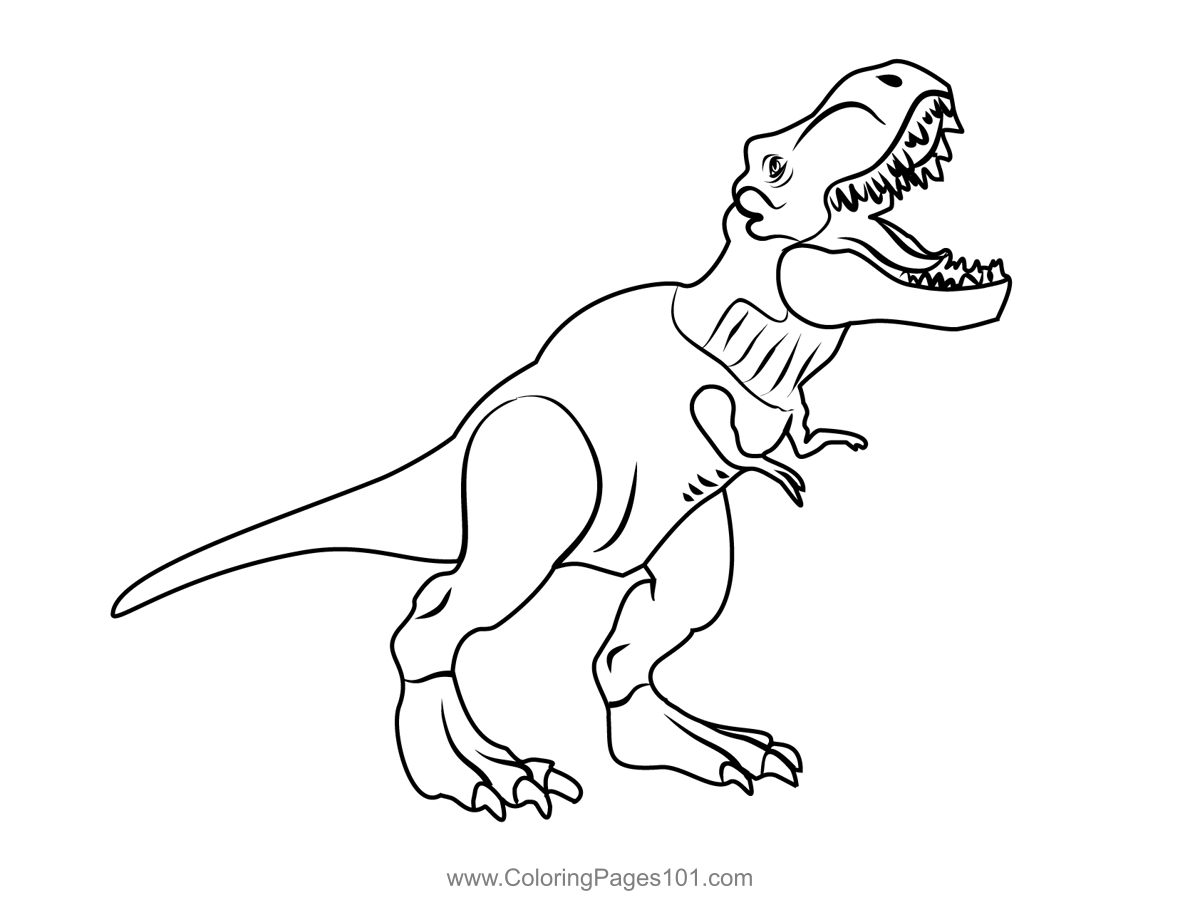 Tyrannosaurus rex coloring page for kids
