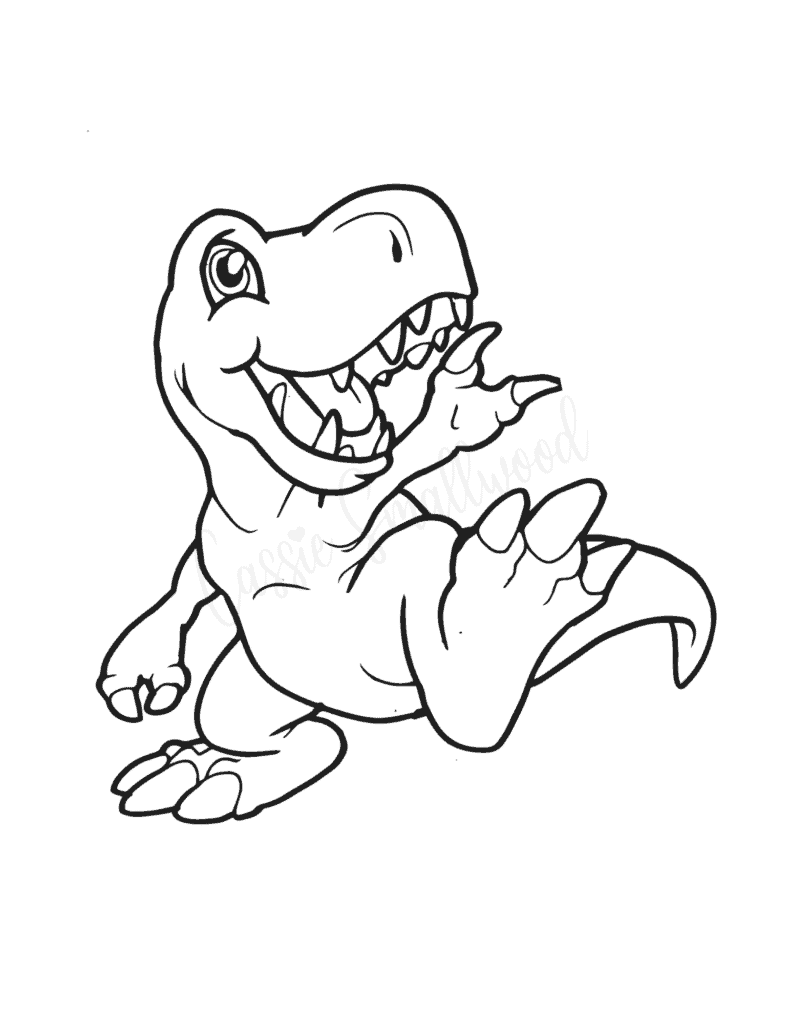 Awesome t rex coloring pages