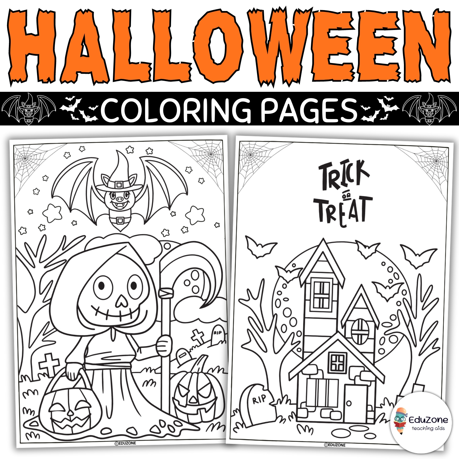 Spooktacular halloween coloring pages for all ages unleash your creativity made by teachers