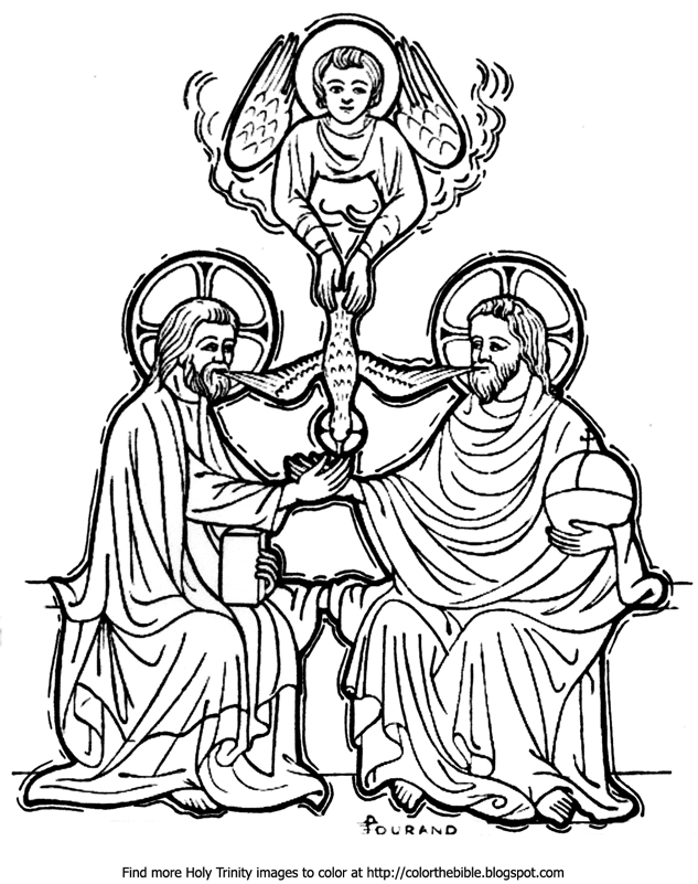 Color the bible the divine trinity coloring page