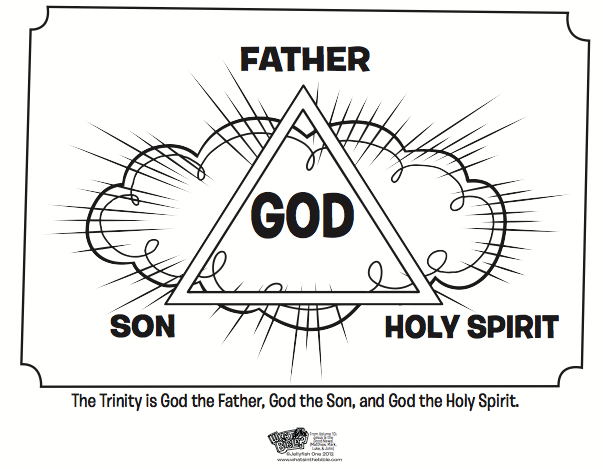 The trinity coloring page