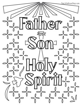 Trinity coloring page printable by the little rose shop tpt