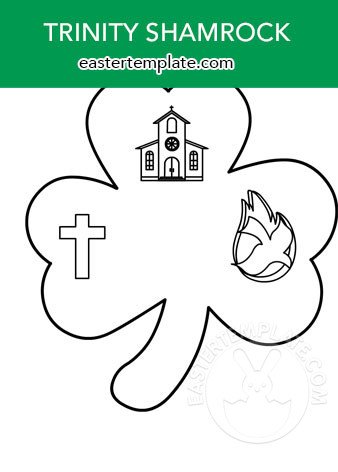 Ireland shamrock trinity coloring page