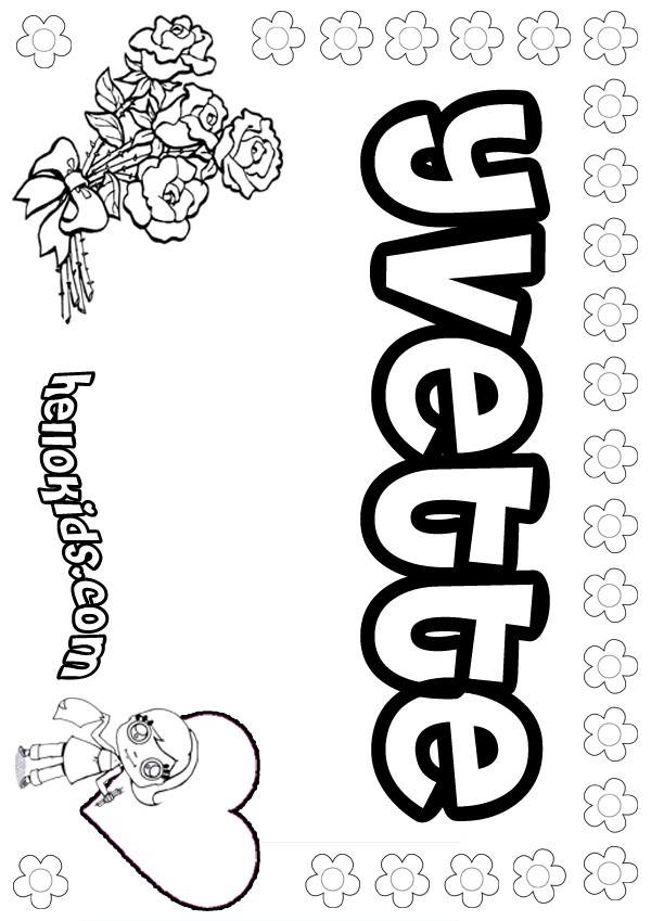 Yvette coloring pages