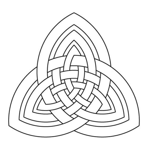 Trinity celtic knot coloring page