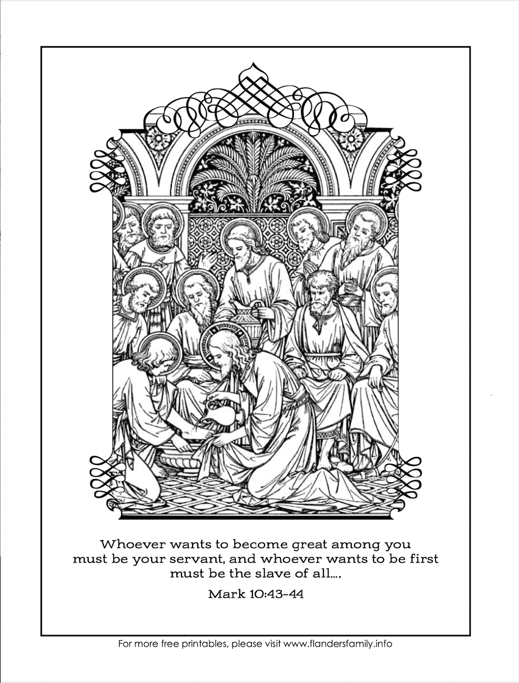 Servant of all coloring page
