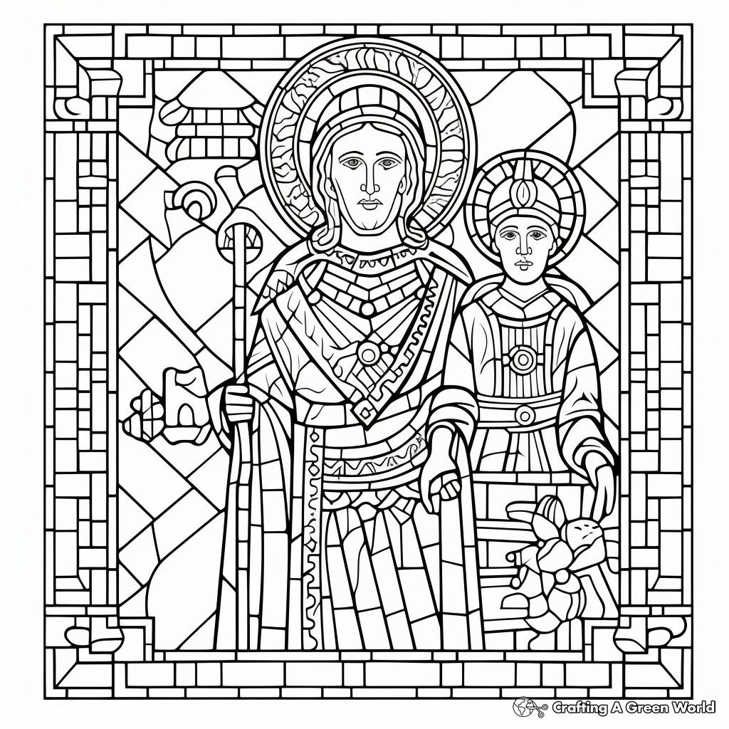 Mosiac coloring pages
