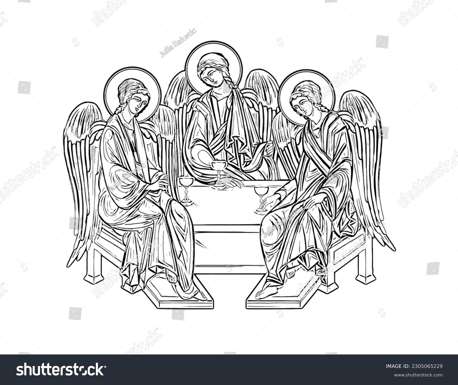 Holy trinity trinitarian father son holy stock illustration