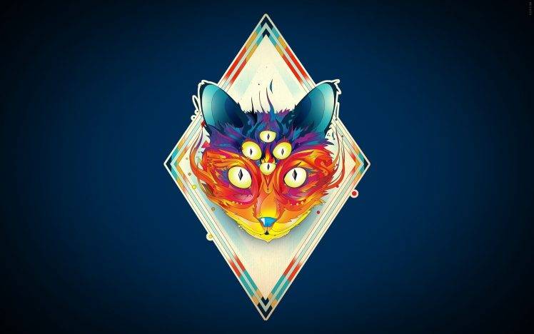 Psychedelic cat wallpapers hd desktop and mobile backgrounds