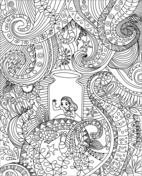 Trippy alice in wonderland coloring book free coloring pages