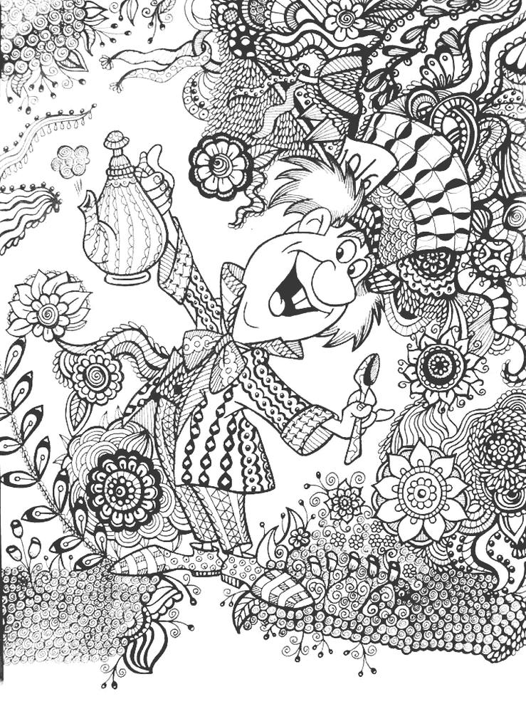 Get this adult coloring pages disney alice in wonderland mad hatter