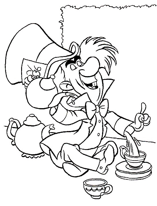 Disney coloring pages alice in wonderland pictures to color in