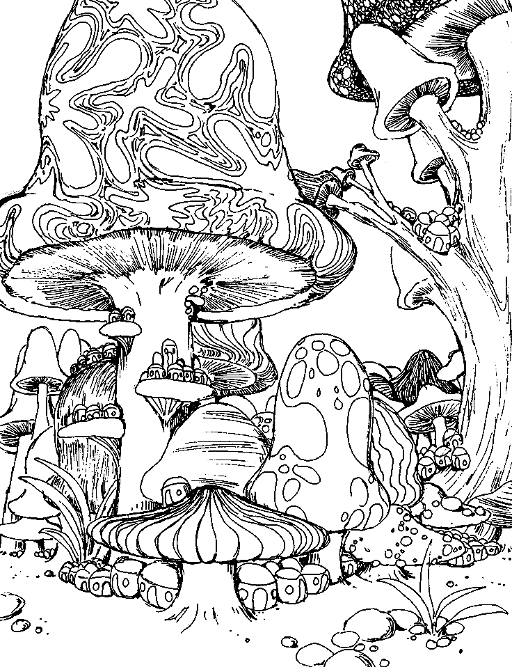 Psychedelic coloring pages printable for free download