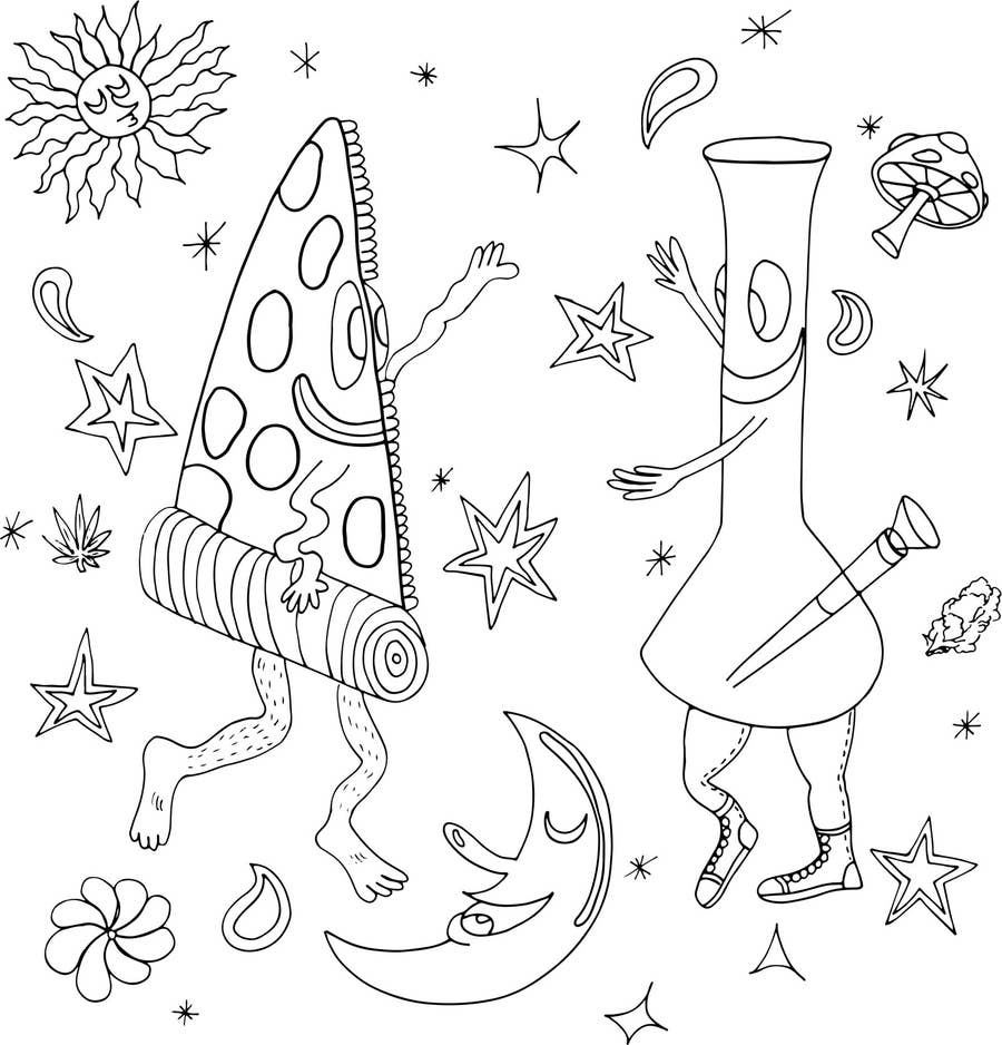 Every stoner needs this hilarious coloring book